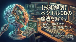 【技術解剖】「ベクトルDB」の魔法を解く。RAGの正体はただの「Cos類似度計算機」だった（Vibe Coding時代の生存戦略）