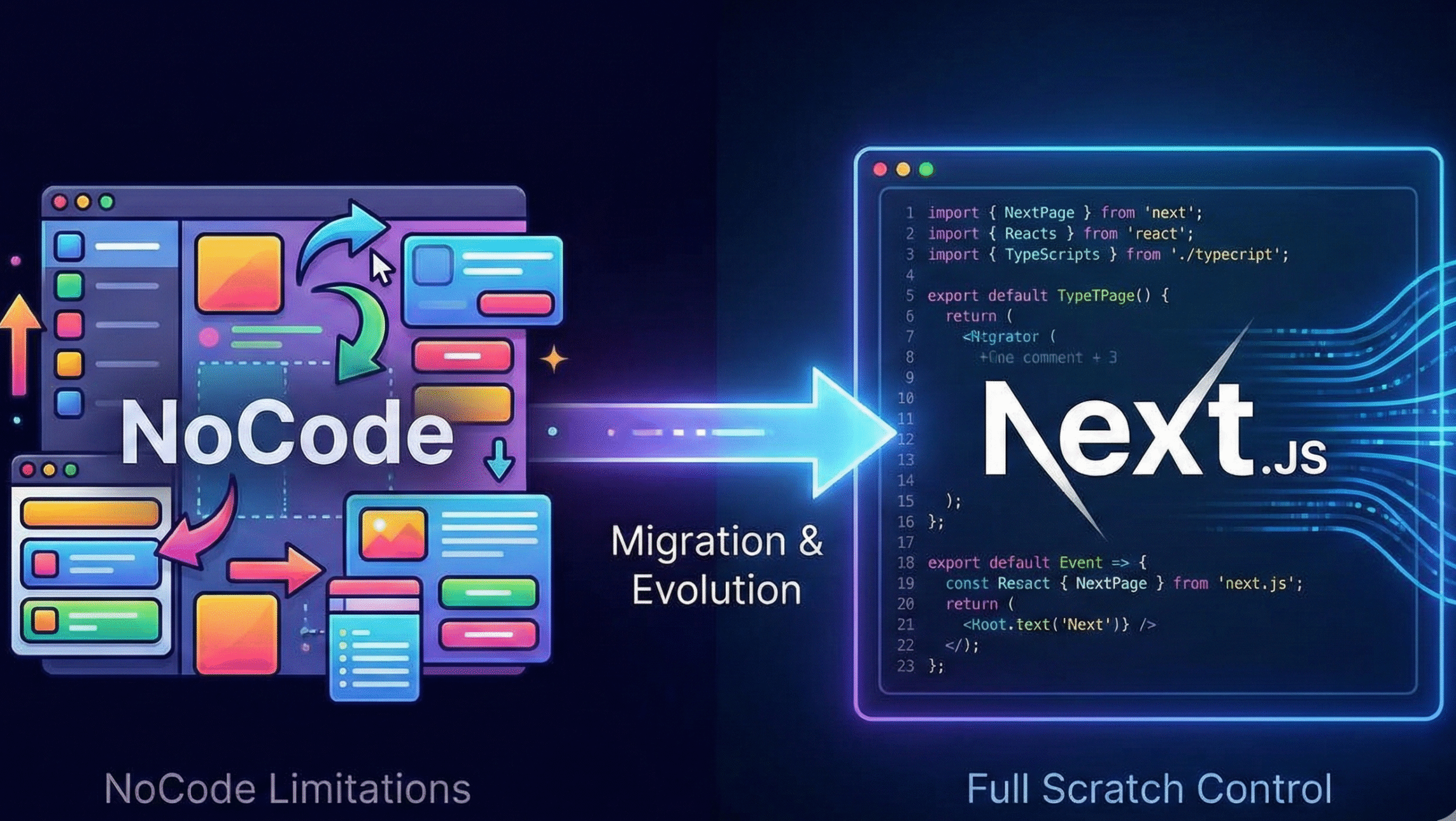 「ノーコード（NoCode）」の限界を超えて。僕らが今、あえてNext.jsによるフルスクラッチ回帰を選んだ3つの技術的理由【移行・選定ログ】